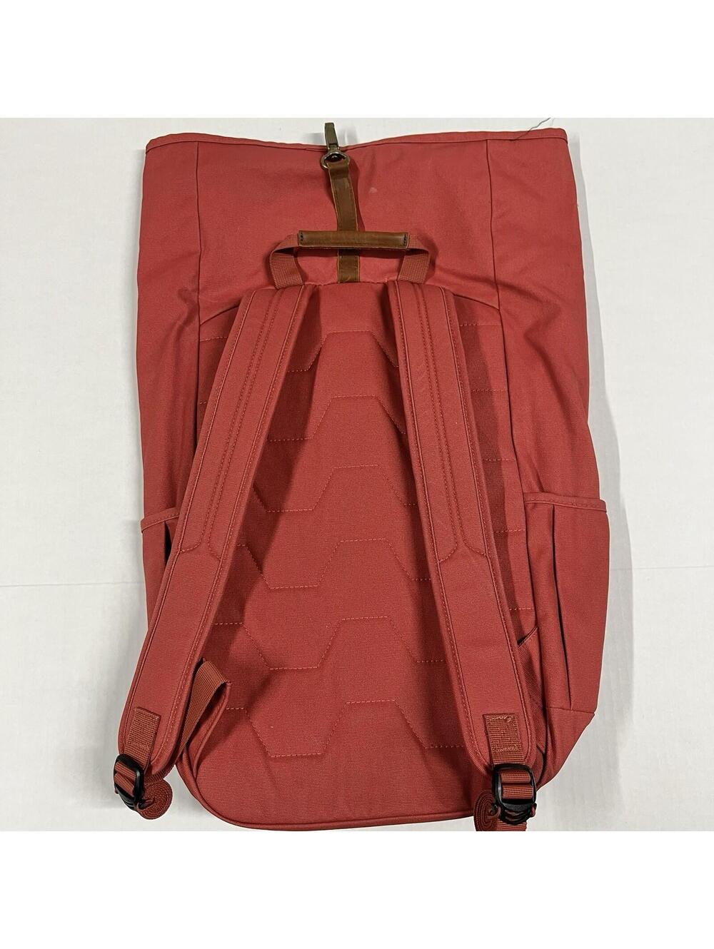 Timberland Roll Top Backpack Salesman Sample Burnt Red Orange Rare Bag - Picture 3 of 15